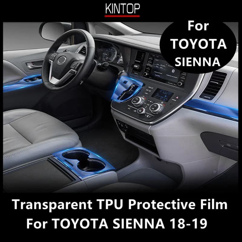For TOYOTA SIENNA 18-19 Car Interior Center Console Transparent TPU Protective Film Anti-scratch Repair Film Accessories Refit