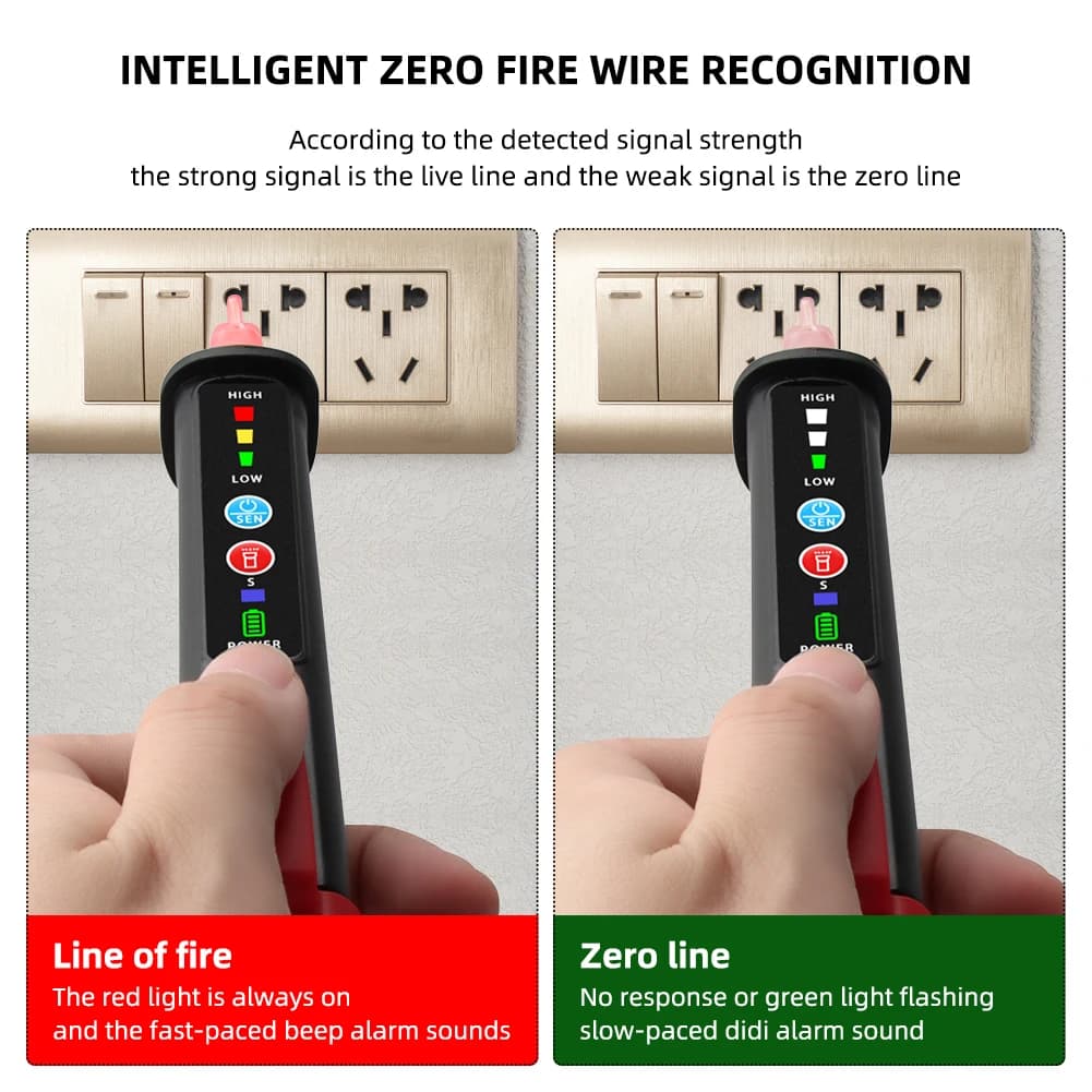 Handheld Digital Tester Pen Non-contact AC Voltage Detector Pen Circuit Tester