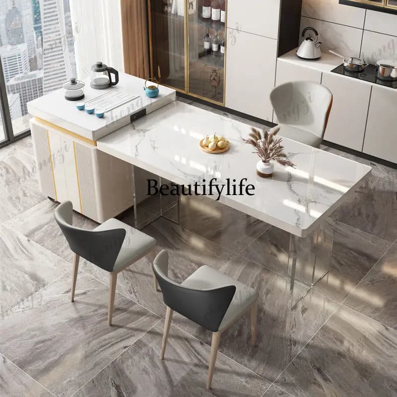 Minimalist Design Villa Dining Tables Hotel New Style Indoors Dining Tables Restaurant Advanced Home Furniture Mesa Comedor Lsdt