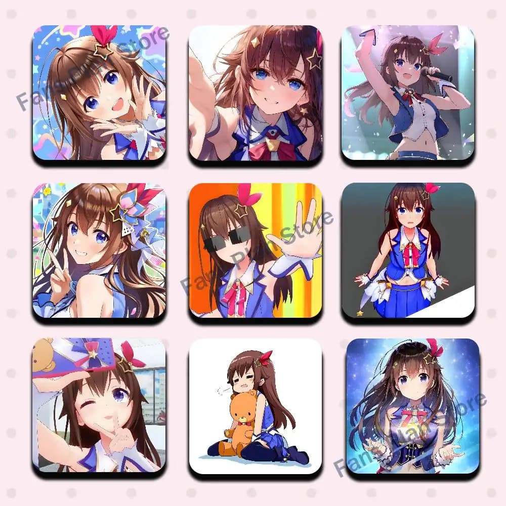 T-Tokino Sora Cute Cartoon Anime Refrigerator Magnets Soft Magnetic Heat Transfer Refrigerator Magnets Gift