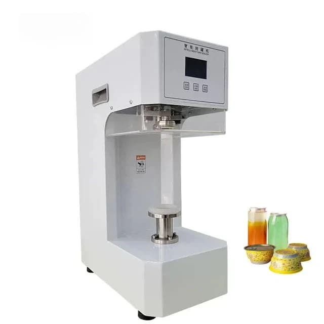 Semi-automatic Can Sealing Machine Designed for Milkshake Cans; Screw Capping Machine for Soda and Cola Cans.