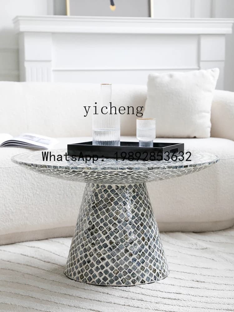 FZ  coffee table living room shell round table sofa edge corner few bed and breakfast furniture