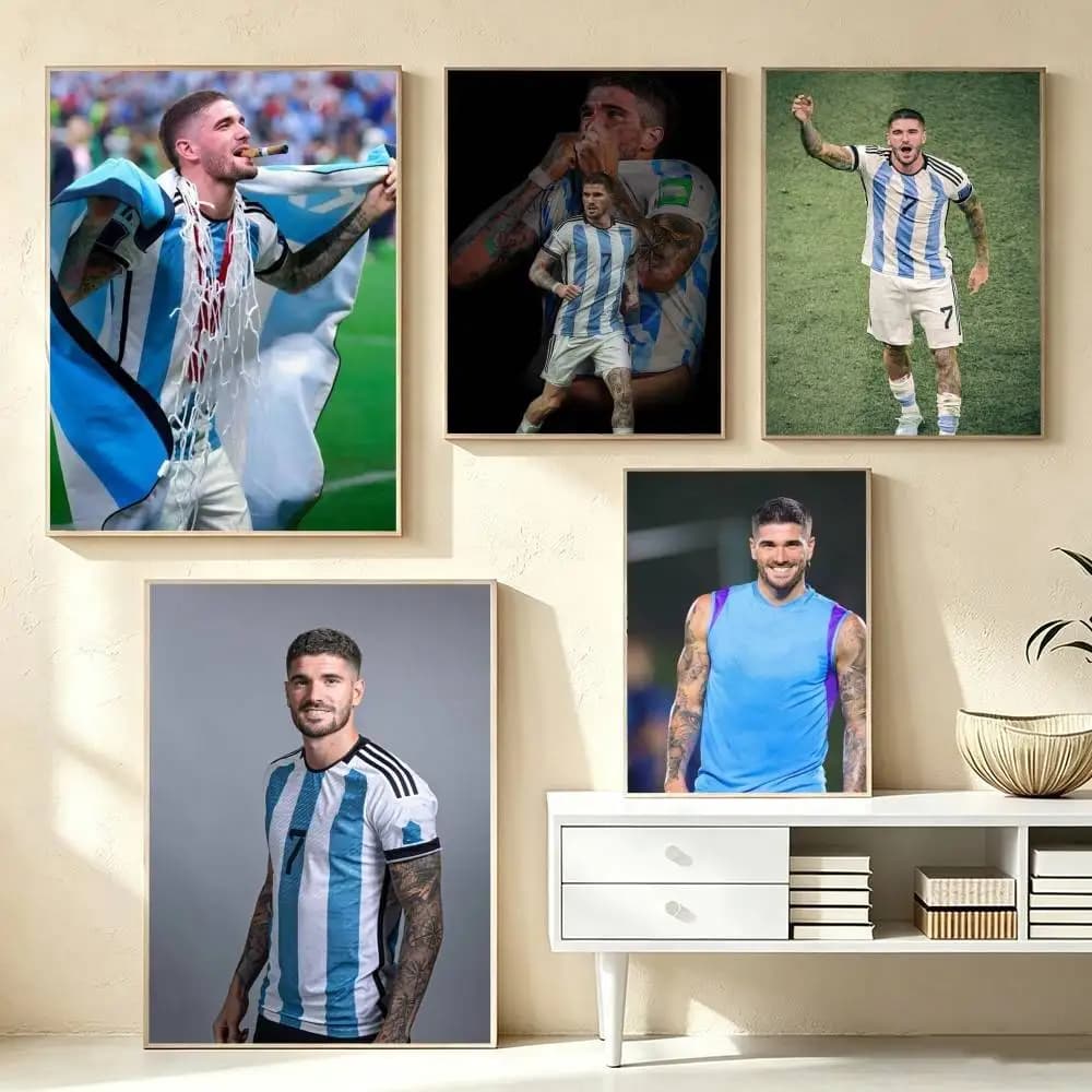 R-Rodrigo De Paul  Poster High Quality Dorm Living Room Aesthetic Wall Decoration Painting Stickers Gift