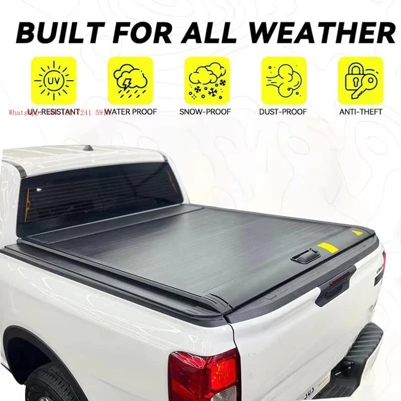 Bestselling premium electric automatic aluminum roll-up cargo cover for 2015+ Frontier pickup truck beds - waterproof and dustpr