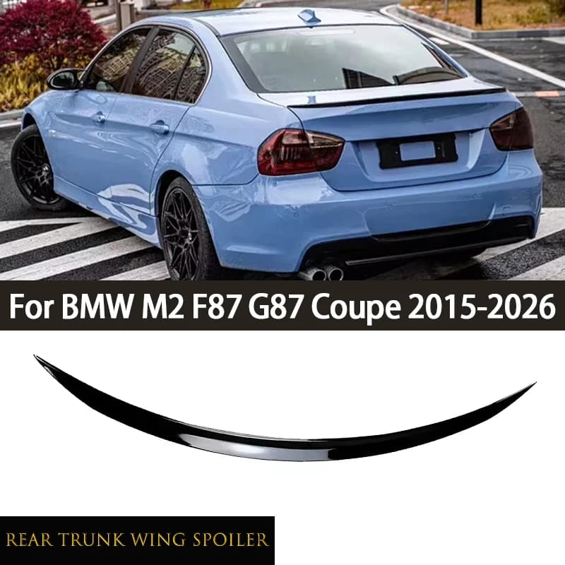 Car Exterior Tuning Rear Trunk Lid Spoiler Wing Stickers For BMW M2 F87 G87 Coupe 2015-2026 Auto Accessories