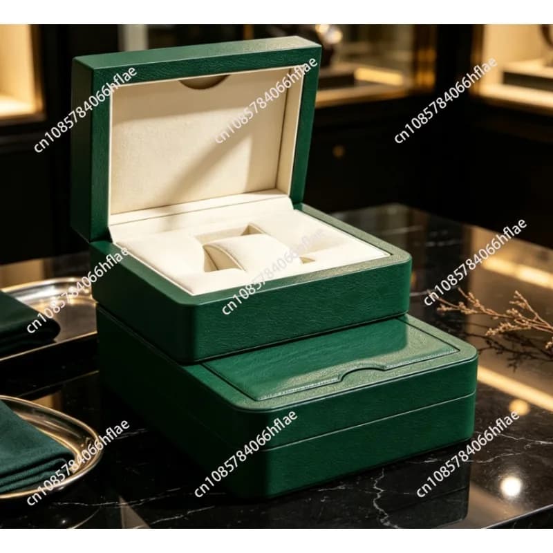 Luxury Green Watch Box, Original Gift Packaging Case, Watch Storage Box for Men & Women Swiss Watches