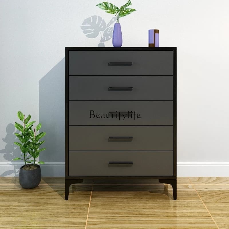 01Nordic simple living room small apartment locker