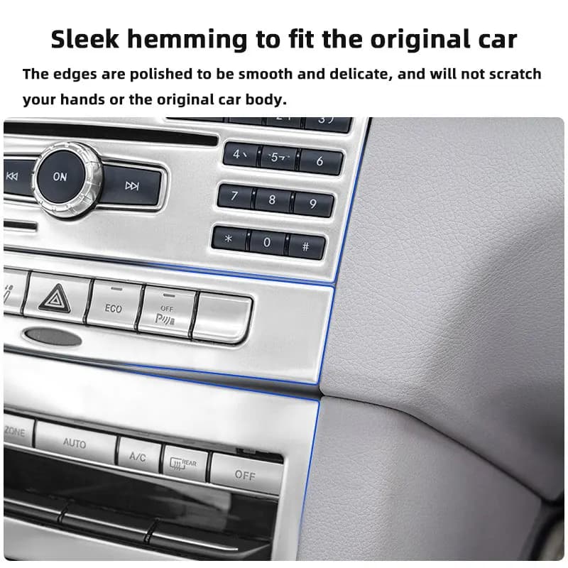 Car Center Console CD Panel Frame Trim For Mercedes Benz E Class W212 2014-2015 Air Conditioning Button Cover Interior Accessory