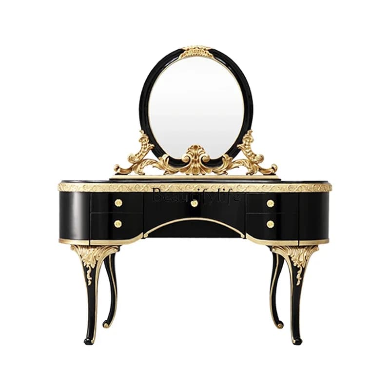 LXFrench neoclassical solid wood dressing table European style cloakroom Master bedroom dressing tableSSS