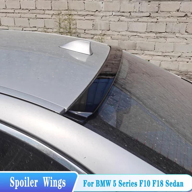 For 2010-2017 BMW 5 Series F10 F18 Car Rear Window Roof Spoiler Wings ABS Material Car Exterior Tuning Trim Body Kit Accessories