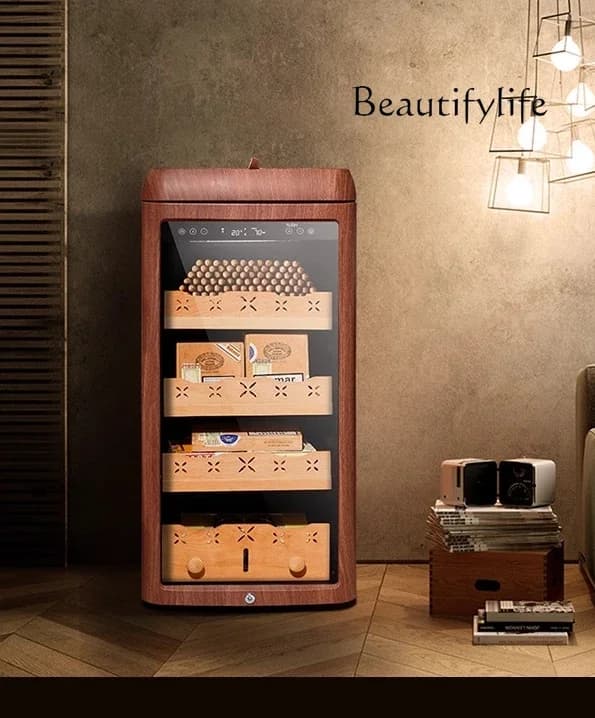 BQ Cigar Cabinet Constant Temperature And Humidity Red Wine Cigar Integrated Cabinet Cedar Wood Cold Storage Moisturizing Box