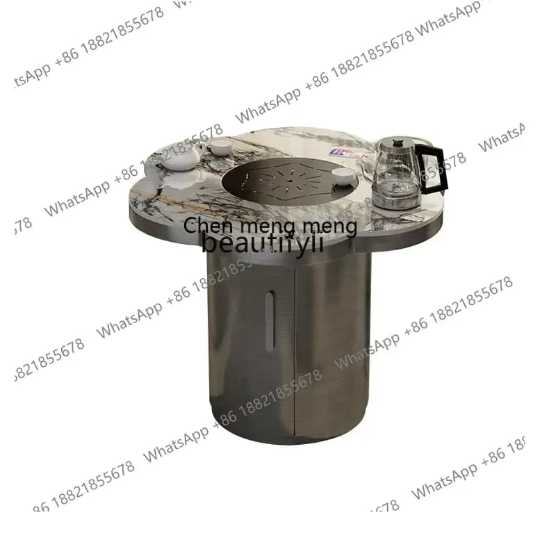 ss 8350  Italian Luxury Slate Tea Table Light Luxury Minimalist Table-Chair Set Balcony Kung Fu Tea Brewing Table