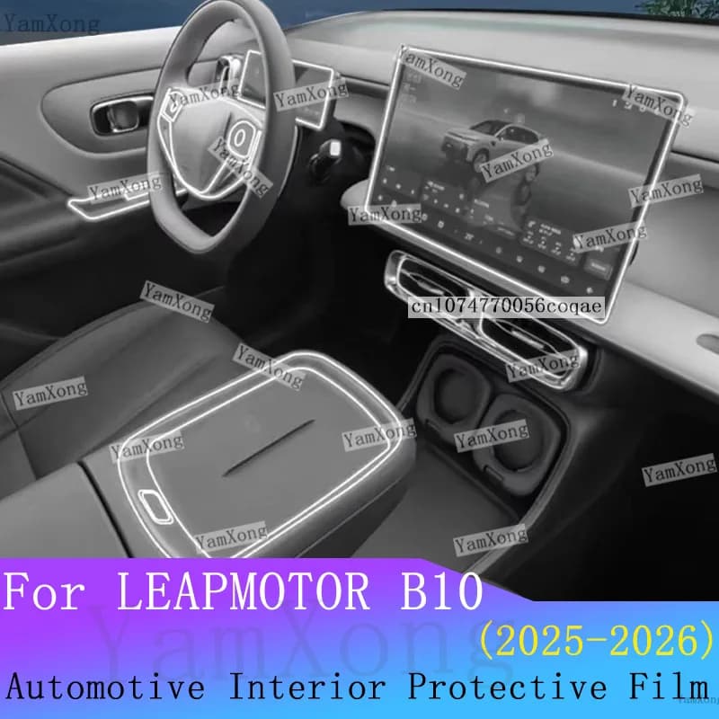 For LEAPMOTOR B10 Car Interior Film Kit Navigation Screen Anti-Scratch Protection Transparent Sticker Center Console Panel Guard