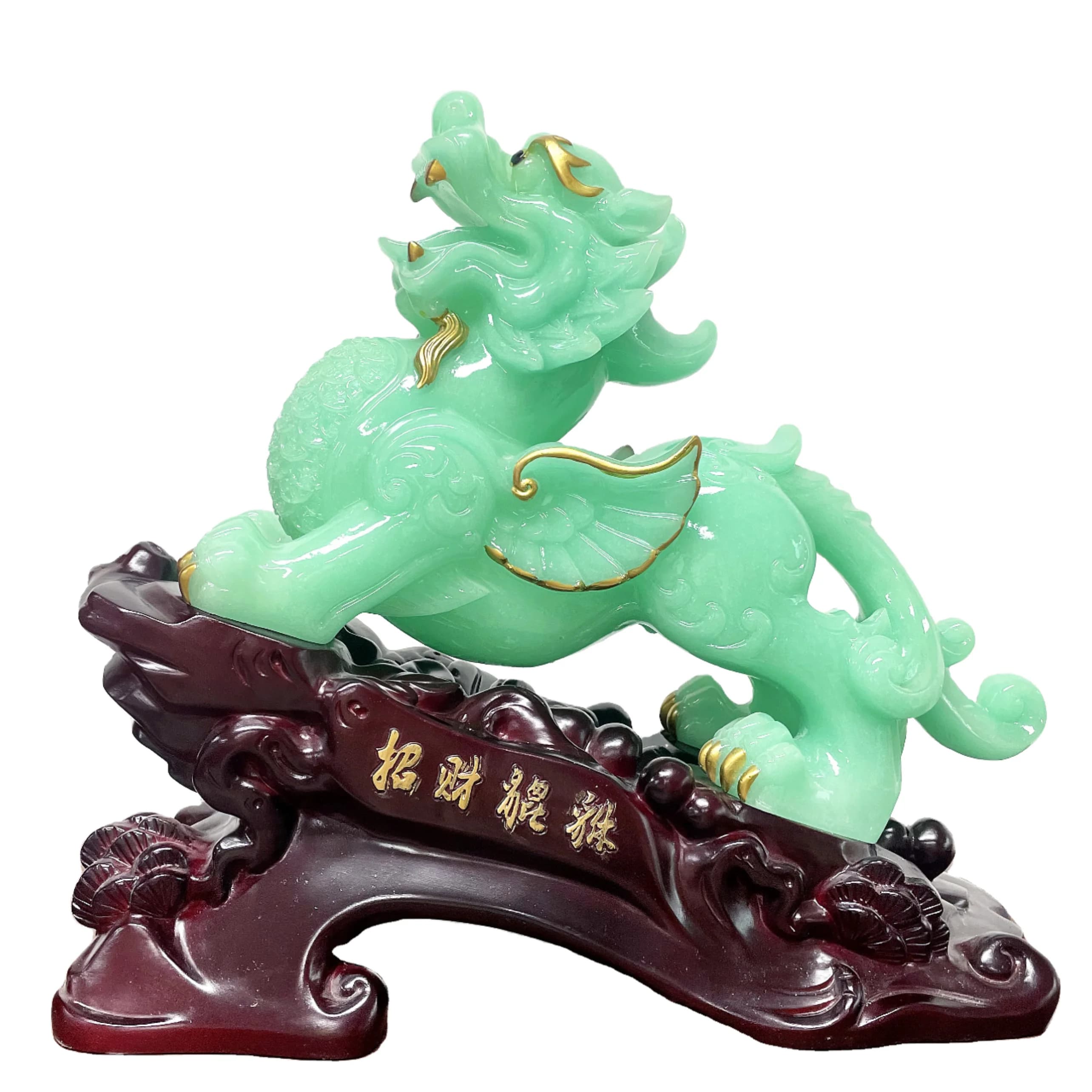 ￥#Eco-Friendly Indoor Resin Crafts Stylish Ornament for Living Room Entrance Feng Shui Housewarming Art for Home Decor