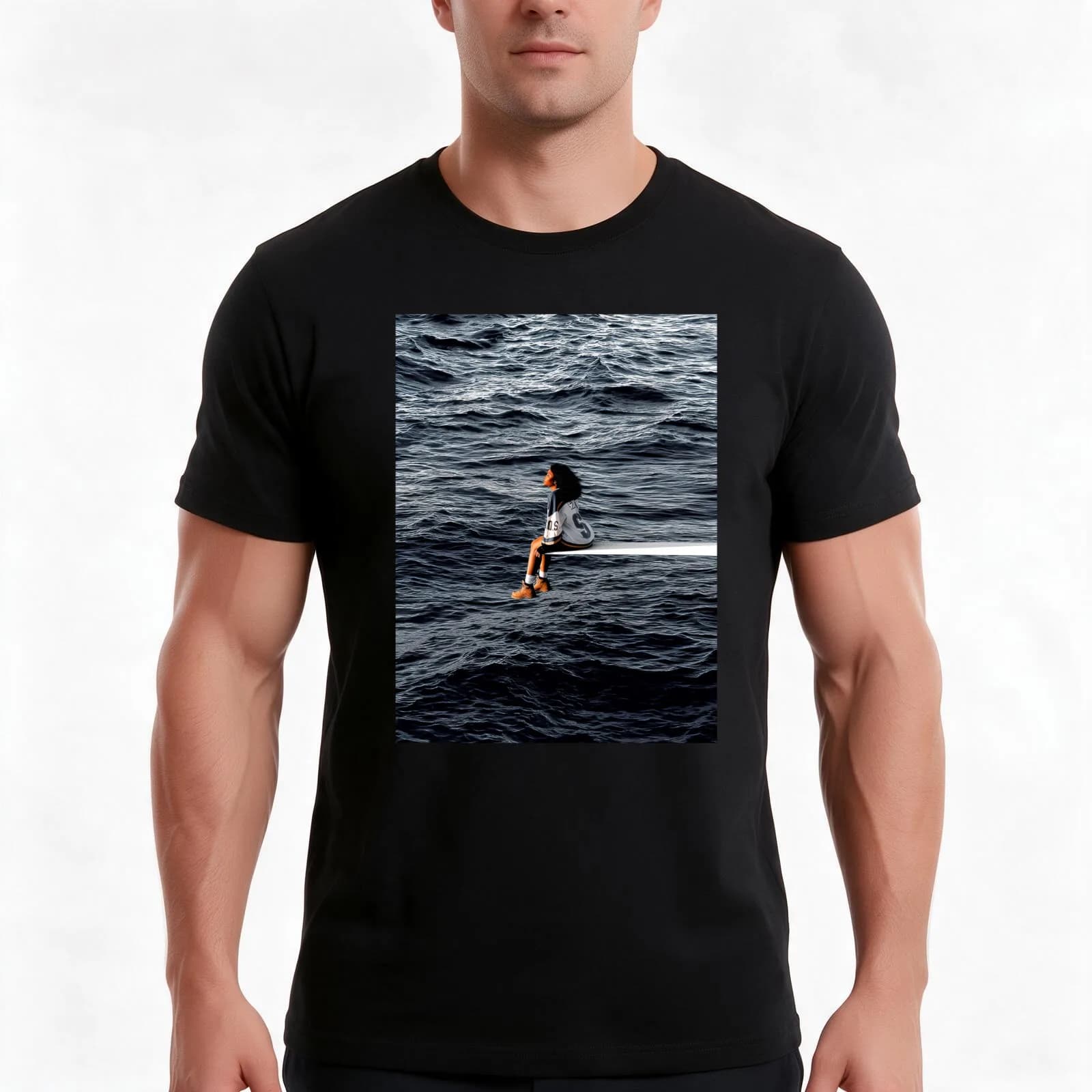 sza - sos T-Shirt, Summer Casual Cotton Tee, Oversized Streetwear Tops, Vintage Graphic Print, Loose Fit Short Sleeve