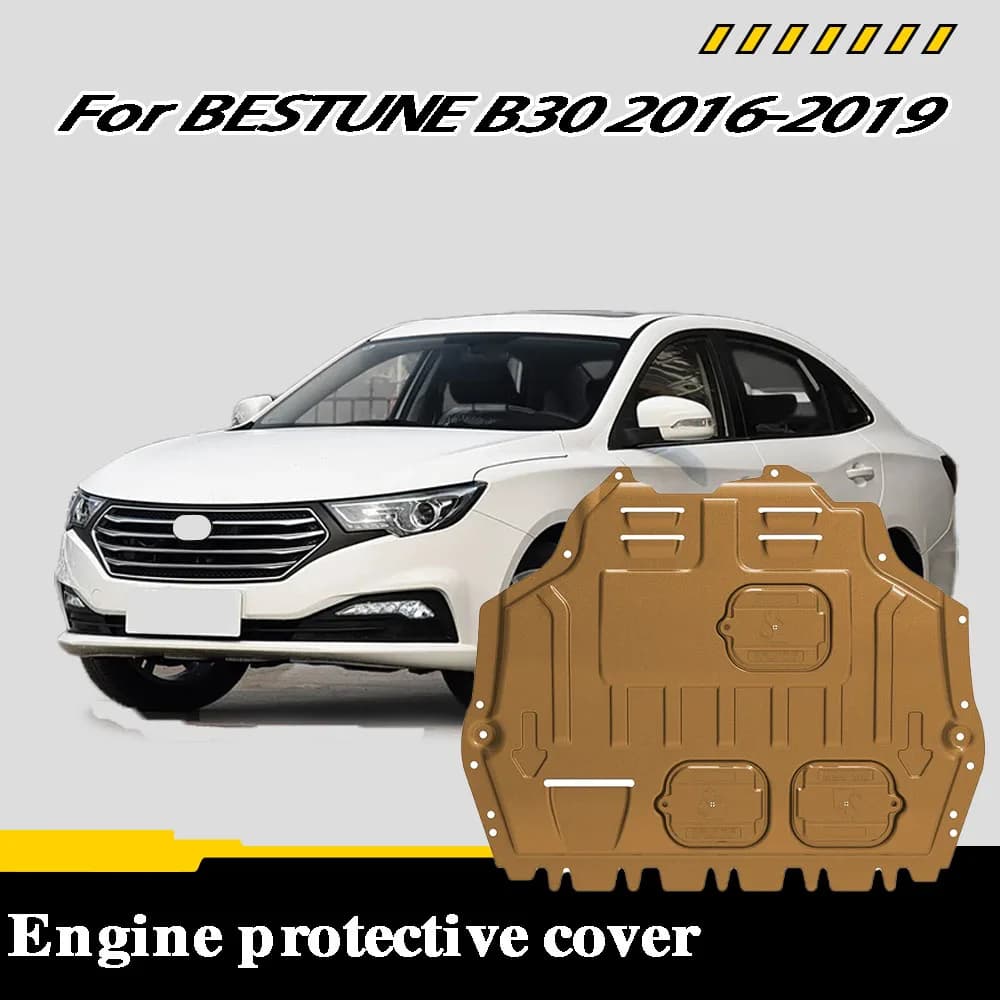 Car Accessories Black Under Engine Guard Mudguard Board Splash Shield Mud Fender Plate Panel For BESTUNE B30 2016-2019 1.6L