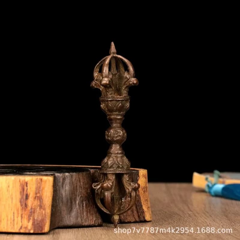 Brass alloy craft item, vajra scepter, home living room decorative ornament