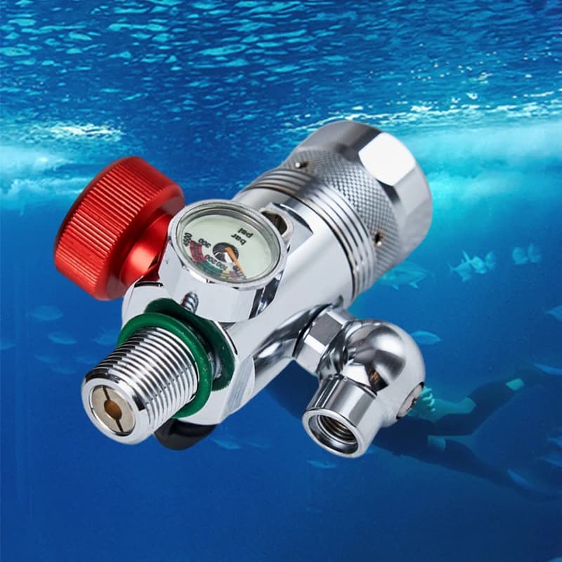 Ready Ship AISUKY 50cm 40MPa Outdoor Mini Aluminium Quick Connector Adapter 8mm Hose Diving Swim Gear Accessory Relieve