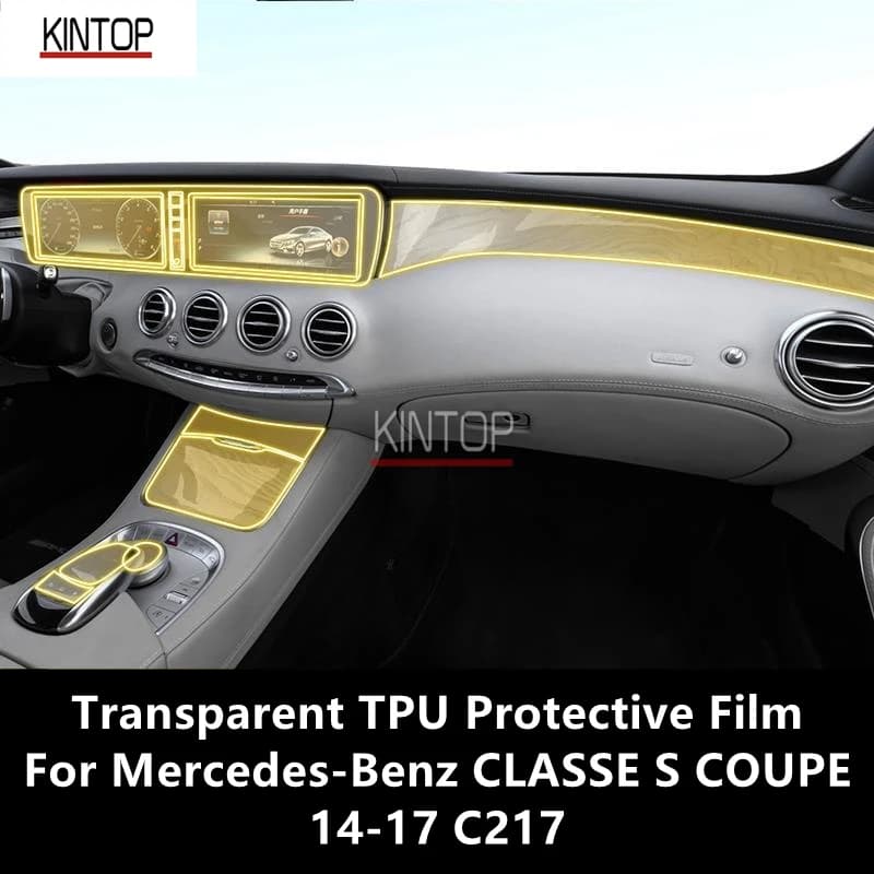 For Mercedes-Benz CLASSE S COUPE 14-17 C217 Car Interior Center Console Transparent TPU Protective Film Anti-scratch Repair Film