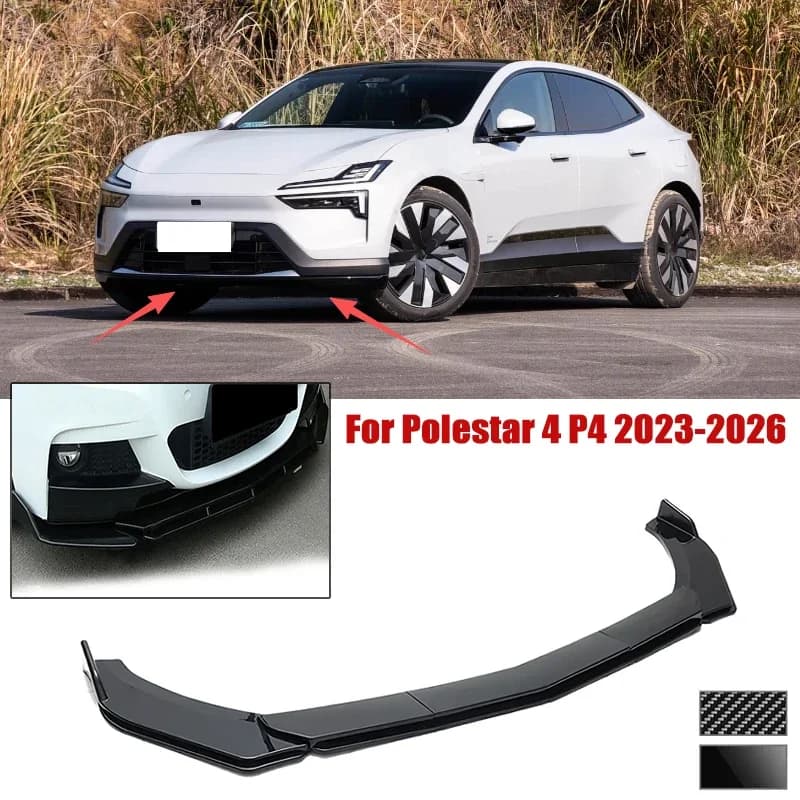 5pcs Front Bumper Shovel For Polestar 4 P4 2023-2026 Spoiler Front Bumper Deflector Anti Scratch Protection Device Accessories