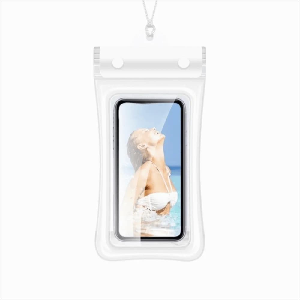 Floating Design Water-Sprinkling Festival Phone Pouch Full View Touchable Swimming Bag Thickening Airbag Three Fold