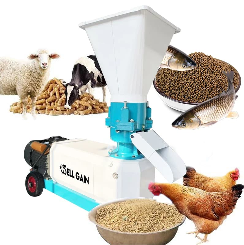 Multifunctional Animal Feed Pellet Machine 160 Model 200kg/h Chicken Pig Cattle Fish Feed Pelletizer Without Motor
