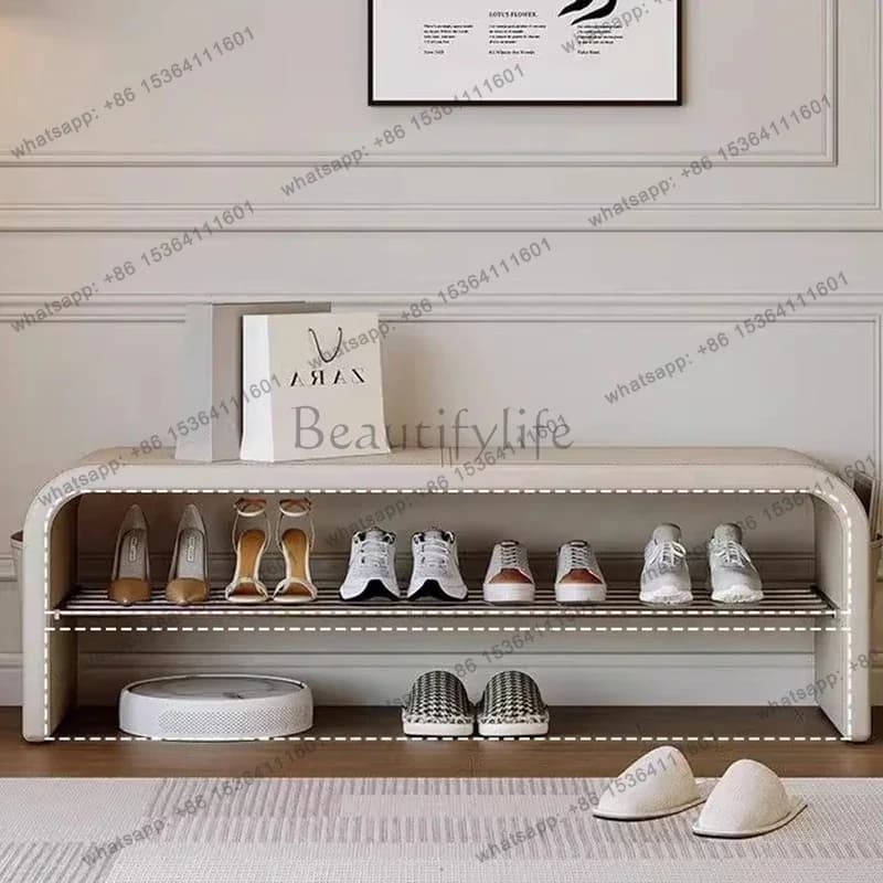 Entrance Hall Storage Shoe Shelf Designer Bench Space Saving Metal Box Shoe Shelf Living Room Modern Muebles