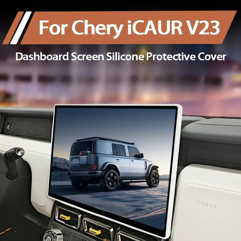 For Chery iCAUR V23 2025 2026 Screen Silicone Protective Cover Navigation Screen Frame Anti Scratch Strip Interior Accessories
