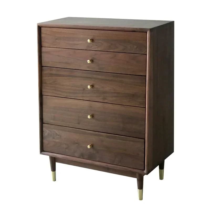 Drawer locker, black walnut living room bedroom storage cabinet