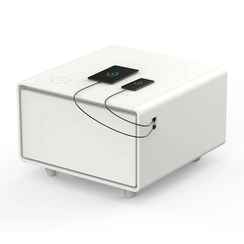Luxury Simple Modern Smart Side Table for Living Room & Hotel Light Luxury Bedside Table