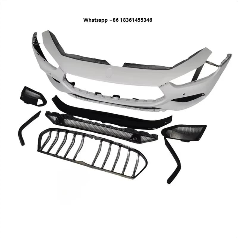 For Ghibli 2014 2015 2016 2017 Facelift Tuning Conversion Upgrade To 2018-2023 Sport Trofeo GTS Front Bumper Body Kits