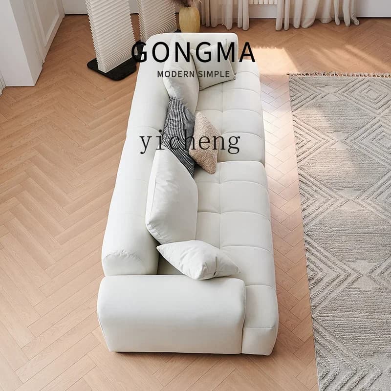 AA Bread Sofa Cream Style Cat Claw Fabric Sofa Living Room Small Apartment Wabi Sandy Wind