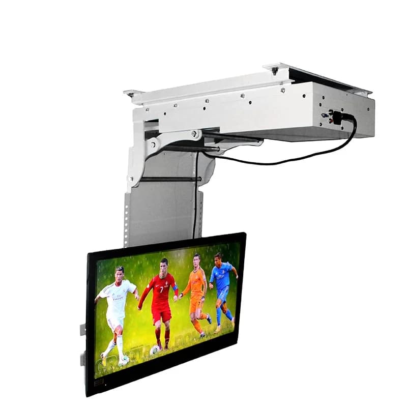 Motorized Drop-Down TV Lift Remote Control Office Conference Room's Ceiling Mount TV Cart Retractable Bracket TV Mounts Carts