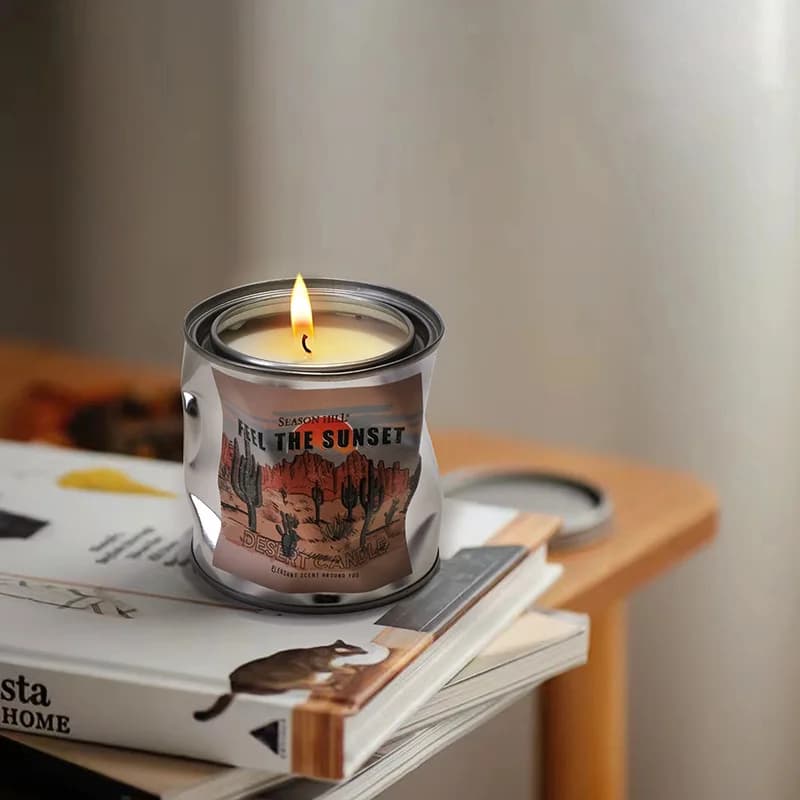 Home Daily Vintage Tinplate Aromatherapy Candles Home Indoor Aromatherapy High End Gifts Aromatherapy Festival Candles