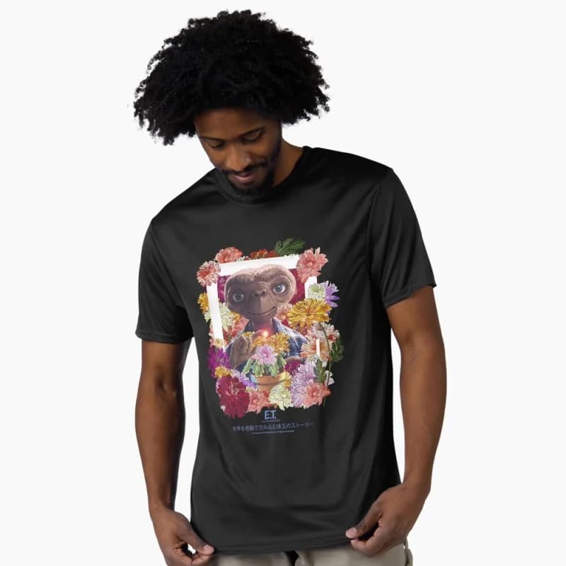 E.T. The Extra Terrestrial 0403 t shirt Retro Alien Movie Graphic Tee for Sci-Fi Fans 100% cotton printed All size Tops S-6XL