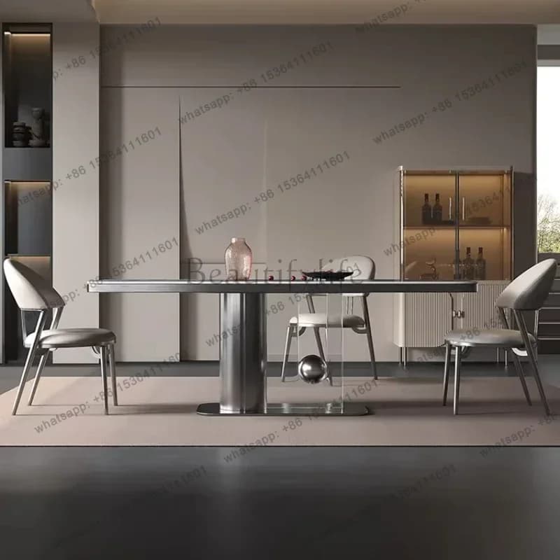FG Home Rooms Coffee Table Chair Side Tables Light Luxury Rock Panel Dining Table Pliante Modern Console Tables Kitchen Furnitur
