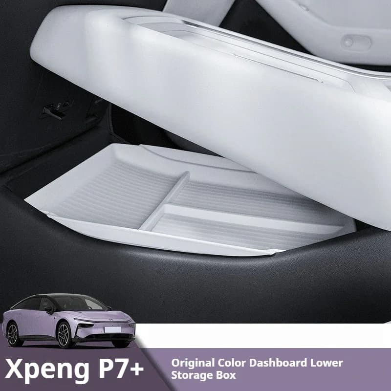 Fit For Xpeng P7+ Central Control Lower Storage Cover Original Car Color Separated Storage Box Interior Accessories