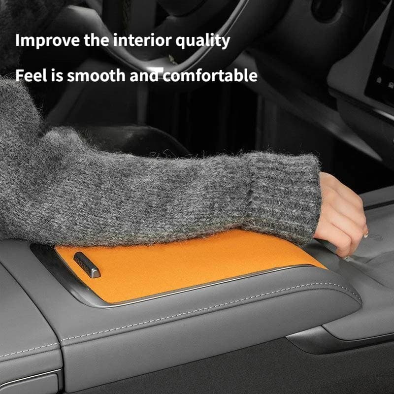 Suede Car Center Console Protective Sticker For Zeekr 7X  Handrail Box Panel Sticker Auto Interior Stickers Garnish Accessories