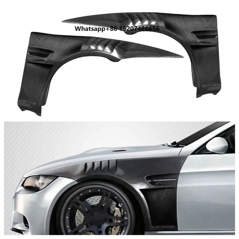 Wet Carbon Fiber Style Fender for  3 Series E92LCI 2008-2013 Car Accessories
