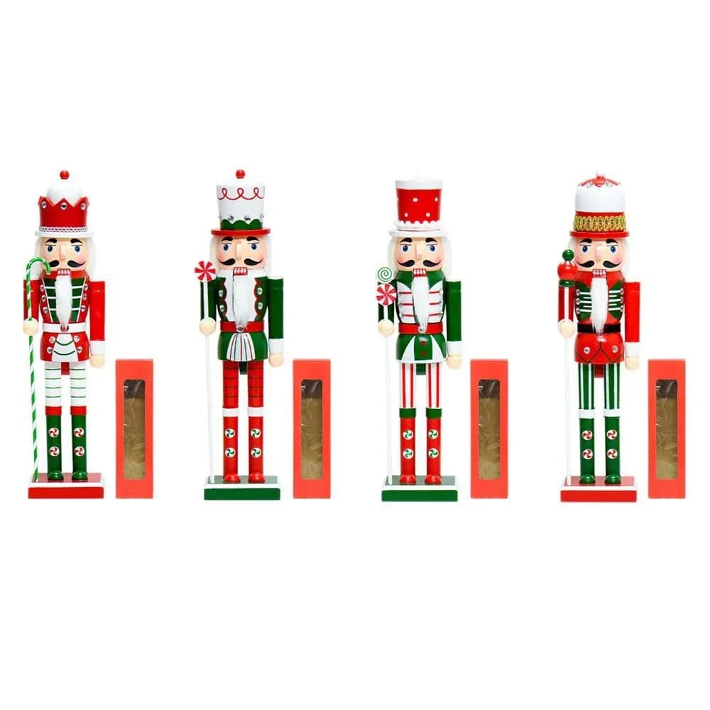 Vintage Christmas Nutcracker Figure Soldier Wooden Handicrafts Puppet Home Ornament - Unique Gift for Holiday Decorations