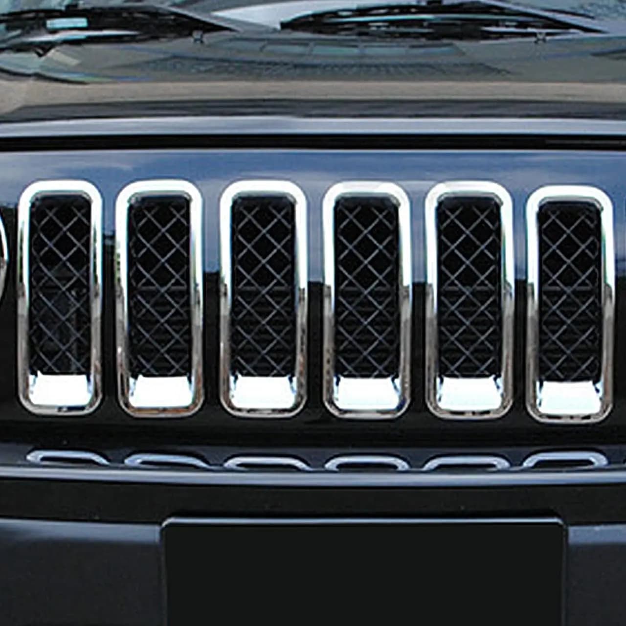 Premium Grade Chrome Front Grill Trim Kit for 2011-2016 Jeep Patriot | 7-PC Set
