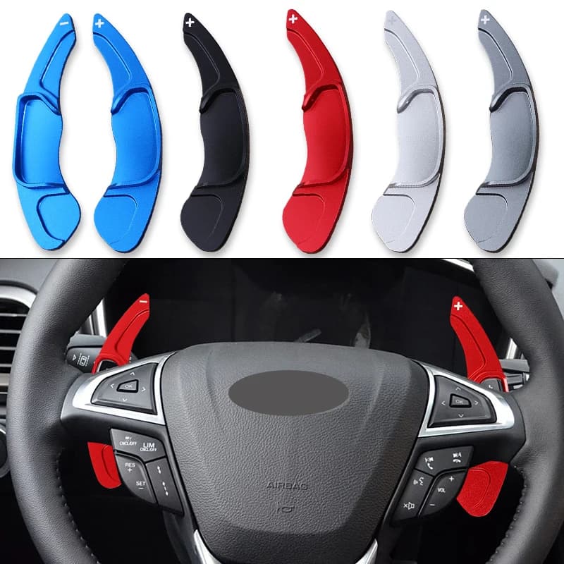 Alloy Shifter Paddles For Ford Explorer Mondeo 2013-2018 Edge Taurus Lincoln MKC MKX MKS MKZ Car Steering Wheel Paddle Shift