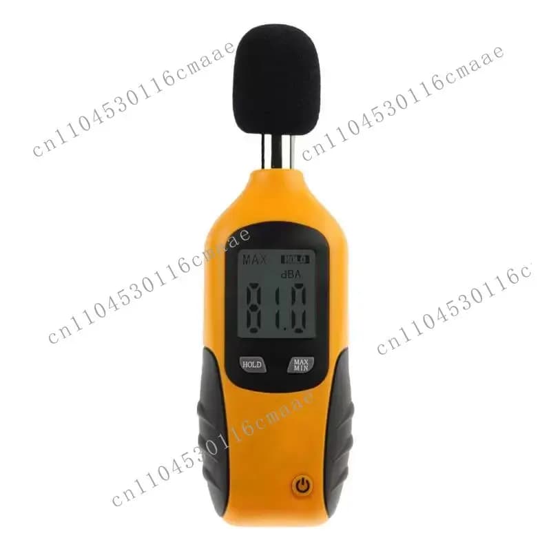 High-precision decibel meter noise tester with LCD screen, measuring range 40-130dB, accuracy 0.1%