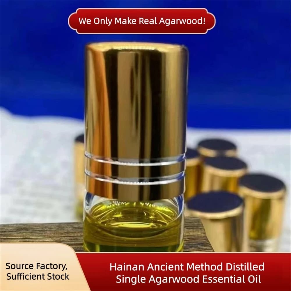 Hainan Ancient Method Agarwood Essential Oil,Ancient Distillation Single Kyara Essential Oil,Agarwood Aromatherapy,Aged Oud Oil