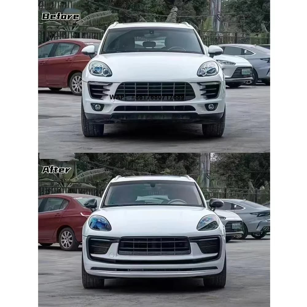 Cars Front Rear Frame Bumper Full Body Kits for Macan 95B.1 95B.2 2014-2022 Changed to 2023 Front and Rear Bumpers