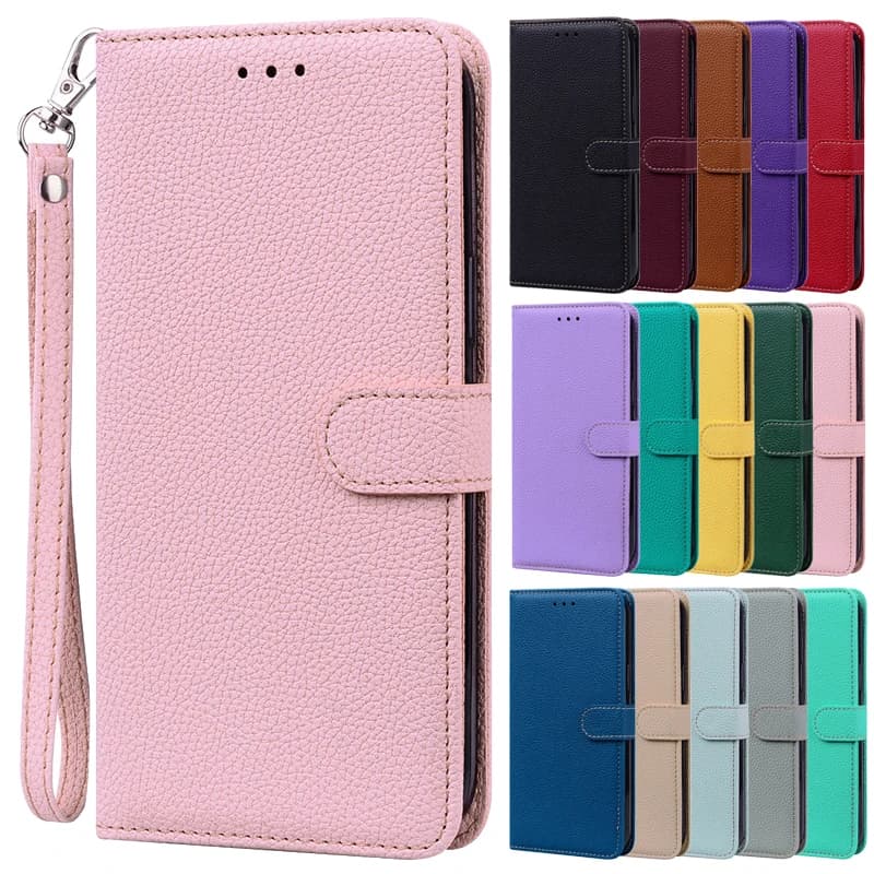 Matte Wallet Phone Case on For VIVO Y15s Y01 Y31 Y51 Y30 Y20 Y21 Y19 Y33s Y12s Y11 Y30G Coque Colorful Flip Cover For VIVO 2021