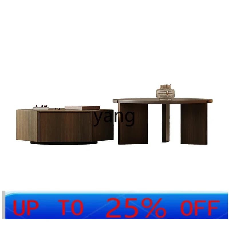 LH  minimalist coffee table round living room household small apartment designer high sense creative coffee table combination