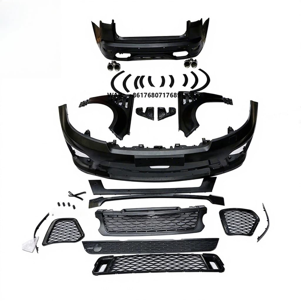 SVR Style Body Kit for Range Rover Sport 2015 Upgrade PP Material Front Rear Bumper Fender Wheel Arche Exhaust Tips WideBody Kit