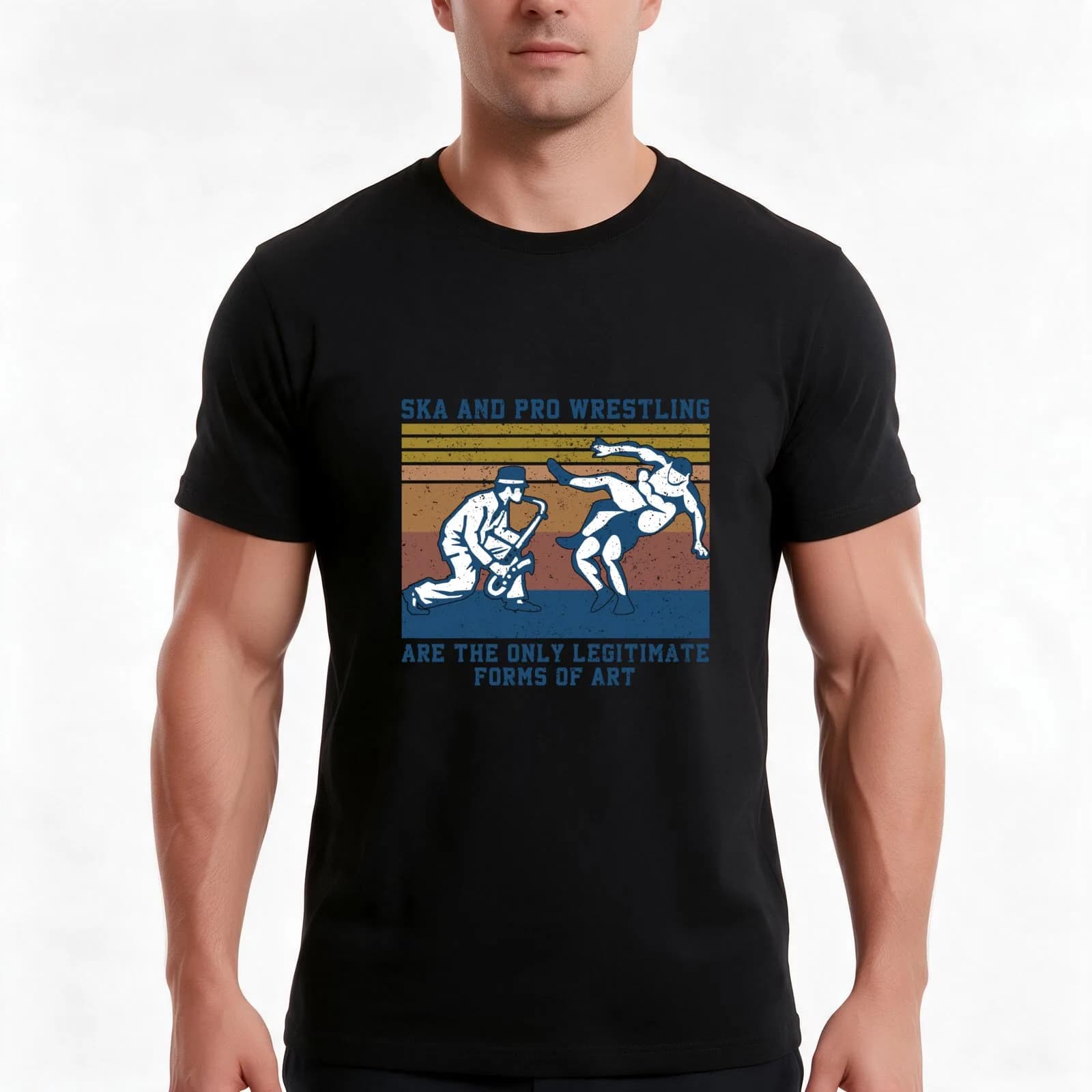 Ska And Pro T-Shirt, Summer Casual Cotton Tee, Oversized Streetwear Tops, Vintage Graphic Print, Loose Fit Short Sleeve