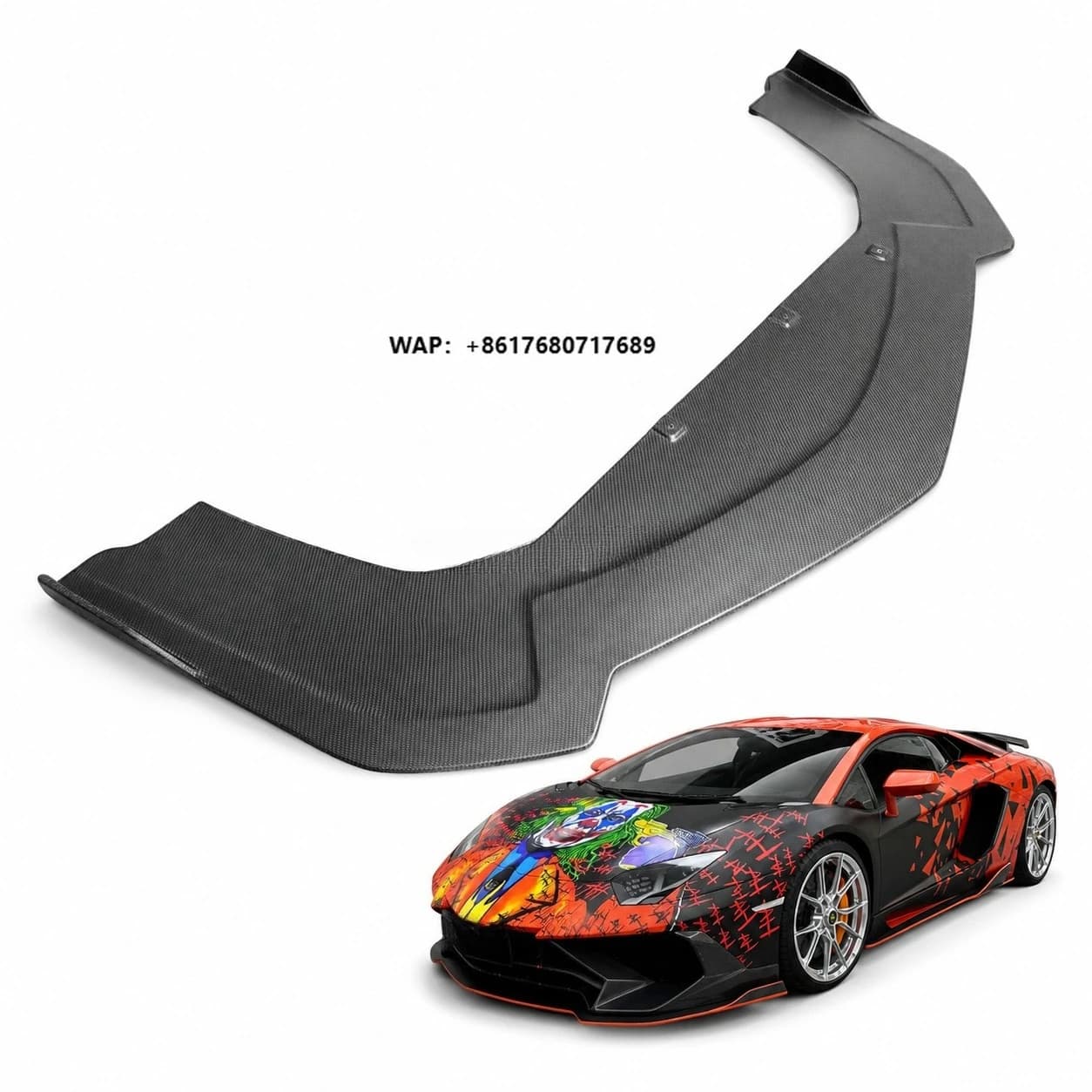 For  Aventador LP750 SV RZ Style Dry Carbon Fiber Front Lip